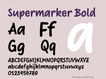 Supermarker-Bold Version 1.000图片样张