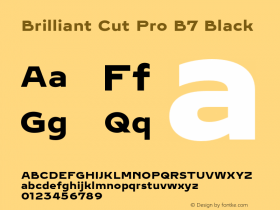 Brilliant Cut Pro B7 Black Version 1.000;hotconv 1.0.109;makeotfexe 2.5.65596图片样张