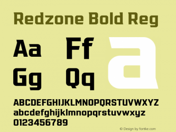 Redzone-BoldReg Version 3.001 | wf-rip DC20190725图片样张