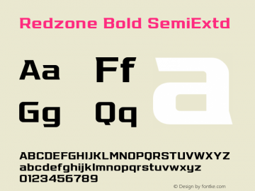 Redzone-BoldSemiExtd Version 3.001 | wf-rip DC20190725图片样张