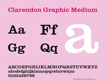 ClarendonGraphic-Medium Version 1.000图片样张