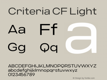 Criteria CF Light Version 1.100图片样张