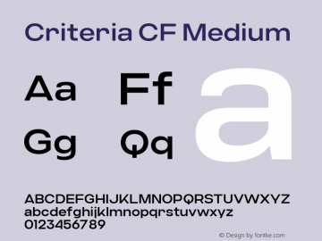 Criteria CF Medium Version 1.100图片样张
