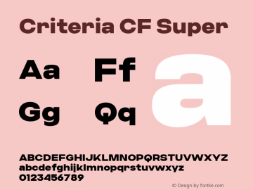 Criteria CF Super Version 1.100图片样张