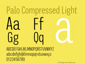 Palo-CompressedLight Version 1.000;hotconv 1.0.109;makeotfexe 2.5.65596图片样张