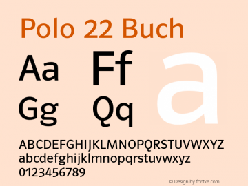 Polo 22 Buch 2.001 Font Sample