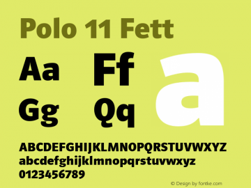 Polo 11 Fett 2.001 Font Sample