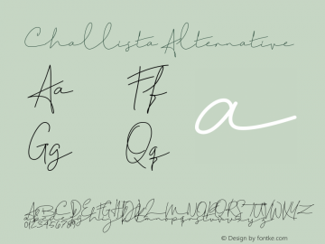 Challista Alternative Version 1.000 Font Sample