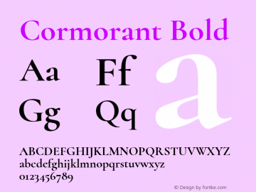 Cormorant Bold Version 3.613图片样张