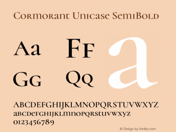 Cormorant Unicase SemiBold Version 3.613;FEAKit 1.0图片样张