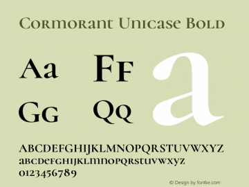 Cormorant Unicase Bold Version 3.613;FEAKit 1.0图片样张