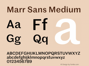 MarrSans-Medium Version 1.1 2014 Font Sample