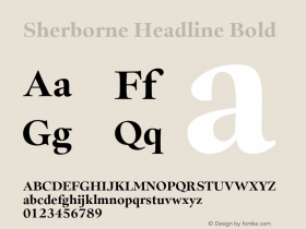 Sherborne-HeadlineBold Version 1.003 | w-rip DC20200410图片样张