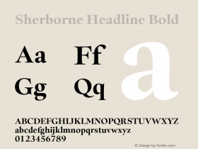 Sherborne-HeadlineBold Version 1.003 | w-rip DC20200410 Font Sample