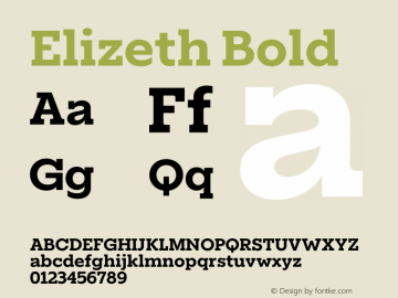 Elizeth Bold Version 1.000 | w-rip DC20200315 Font Sample