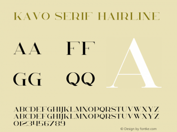 Kavo Serif Hairline Version 1.002 | w-rip DC20200225 Font Sample