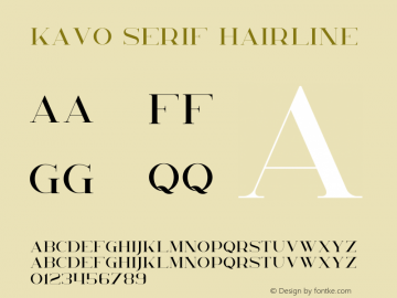 Kavo Serif Hairline Version 1.002 | w-rip DC20200225图片样张