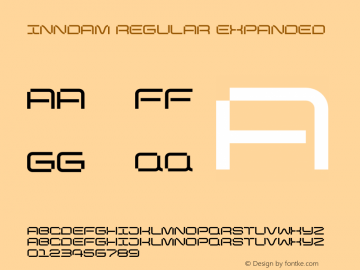 Inndam Regular Expanded Version 1.000 | w-rip DC20191205 Font Sample