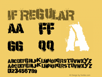 If Regular Version 1.02; Januari 29, 2000 Font Sample