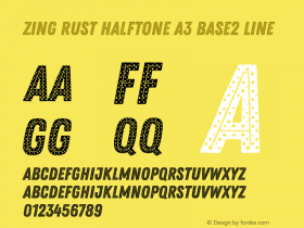 Zing Rust Halftone A3 Base2 Line Version 1.000;PS 001.000;hotconv 1.0.88;makeotf.lib2.5.64775 Font Sample