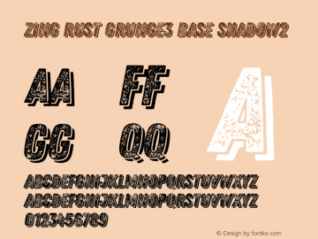Zing Rust Grunge3 Base Shadow2 Version 1.000;PS 001.000;hotconv 1.0.88;makeotf.lib2.5.64775图片样张
