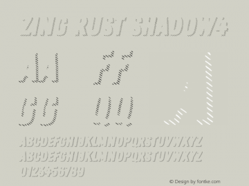 Zing Rust Shadow4 Version 1.000;PS 001.000;hotconv 1.0.88;makeotf.lib2.5.64775 Font Sample