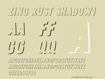 Zing Rust Shadow1 Version 1.000;PS 001.000;hotconv 1.0.88;makeotf.lib2.5.64775 Font Sample