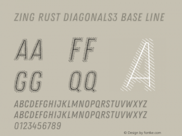Zing Rust Diagonals3 Base Line Version 1.000;PS 001.000;hotconv 1.0.88;makeotf.lib2.5.64775图片样张