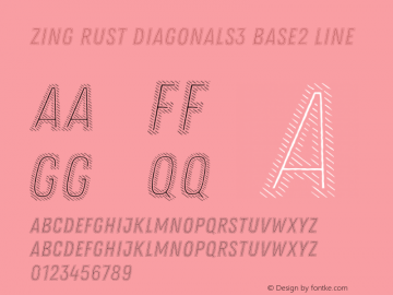 Zing Rust Diagonals3 Base2 Line Version 1.000;PS 001.000;hotconv 1.0.88;makeotf.lib2.5.64775图片样张