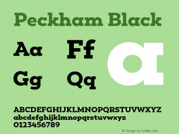 Peckham Black Version 1.001;PS 001.001;hotconv 1.0.88;makeotf.lib2.5.64775图片样张