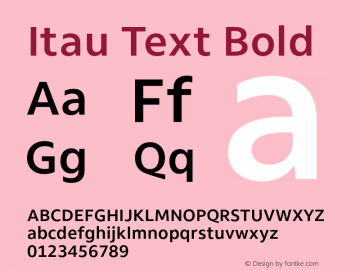 ItauText-Bold Version 1.000 | wf-rip DC20170410 Font Sample