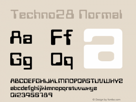 Techno28 Normal 001.001 Font Sample