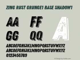 Zing Rust Grunge1 Base Shadow1 Version 1.000图片样张