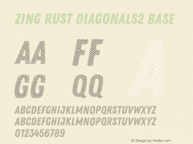 Zing Rust Diagonals2 Base Version 1.000 Font Sample