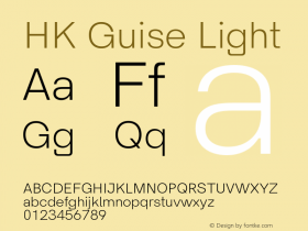 HK Guise Light Version 1.110;hotconv 1.0.109;makeotfexe 2.5.65596图片样张