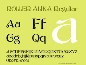 ROLLER ALIKA Regular Version 1.000 Font Sample