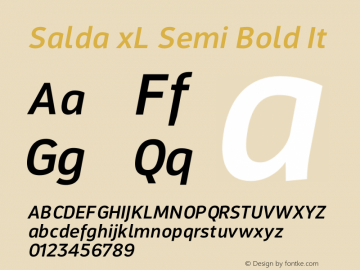 SaldaxL-SemiBoldIt Version 1.000 | wf-rip DC20200810图片样张