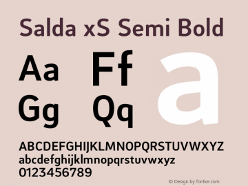 SaldaxS-SemiBold Version 1.000 | wf-rip DC20200810 Font Sample