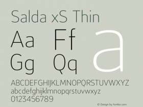 SaldaxS-Thin Version 1.000 | wf-rip DC20200810 Font Sample