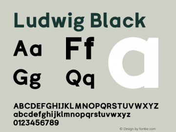 Ludwig Black Version 1.002;hotconv 1.0.109;makeotfexe 2.5.65596 Font Sample