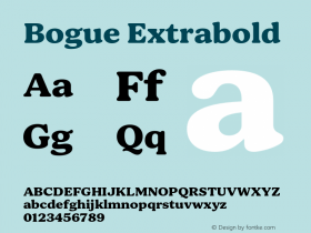 Bogue Extrabold Version 1.000;hotconv 1.0.109;makeotfexe 2.5.65596图片样张