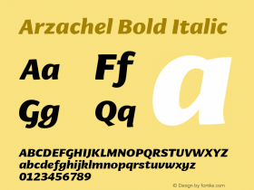 Arzachel Bold Italic Version 2.000;PS 1.0;hotconv 16.6.54;makeotf.lib2.5.65590图片样张