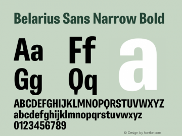 Belarius Sans Narrow Bold Version 1.001图片样张