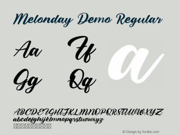 Melonday Demo Version 1.003;Fontself Maker 3.5.1图片样张