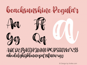 beachsunshine Version 1.00;October 31, 2020;FontCreator 13.0.0.2678 64-bit Font Sample