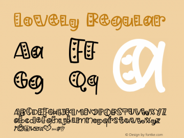 Lovely Version 1.00;December 8, 2020;FontCreator 11.5.0.2430 64-bit Font Sample