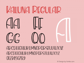 Kaluna Version 1.000 Font Sample