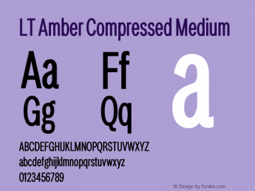 LT Amber Compressed Medium Version 1.00;December 24, 2020;FontCreator 11.5.0.2422 64-bit Font Sample