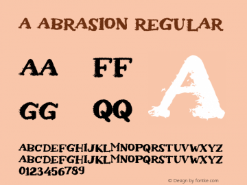 Abrasion Version 001.000 Font Sample