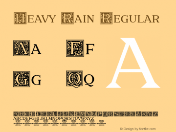 Heavy Rain Version 1.000 Font Sample